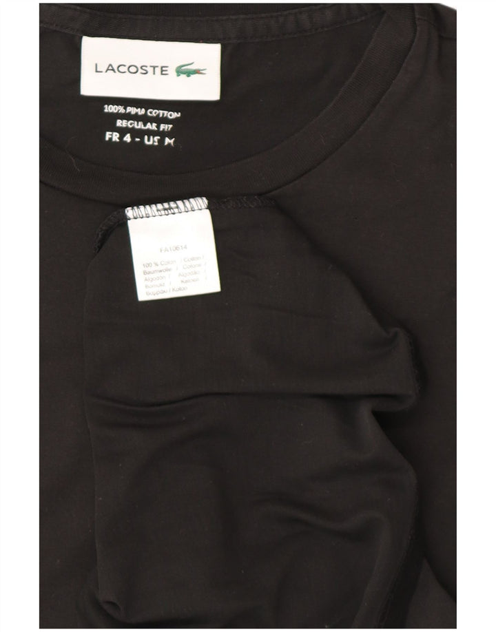 Lacoste Herren-T-Shirt mit normaler Passform, Größe 4, mittelschwarz, Baumwolle