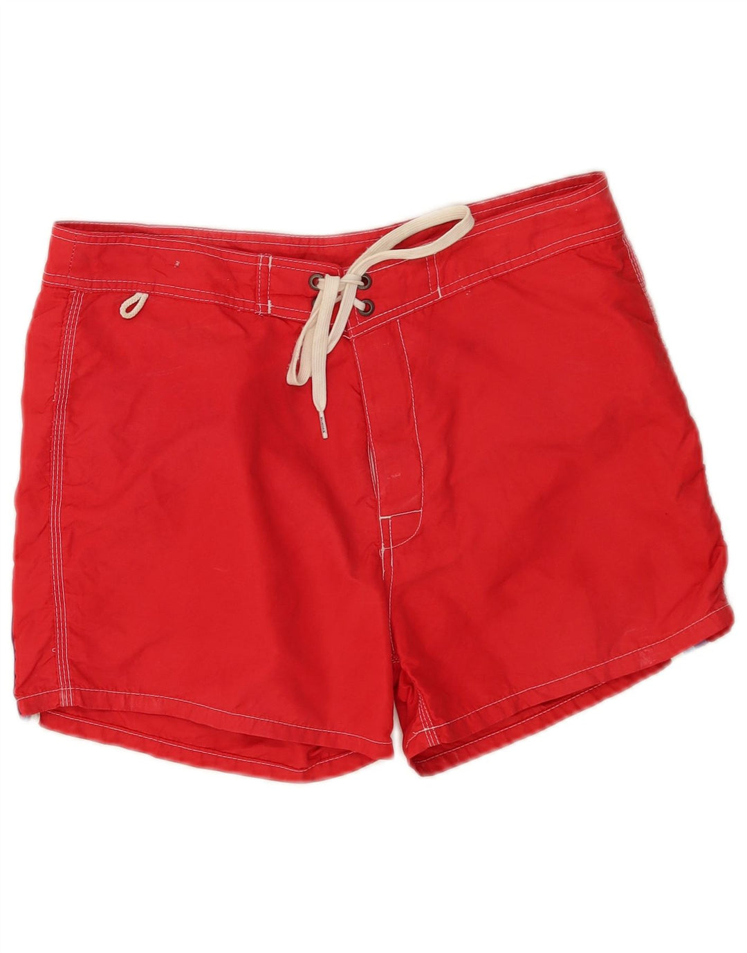 Sundek Herren-Badeshorts aus mittelrotem Nylon