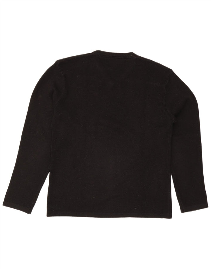 Sixty Herren-Pullover mit V-Ausschnitt, groß, aus schwarzem Acryl