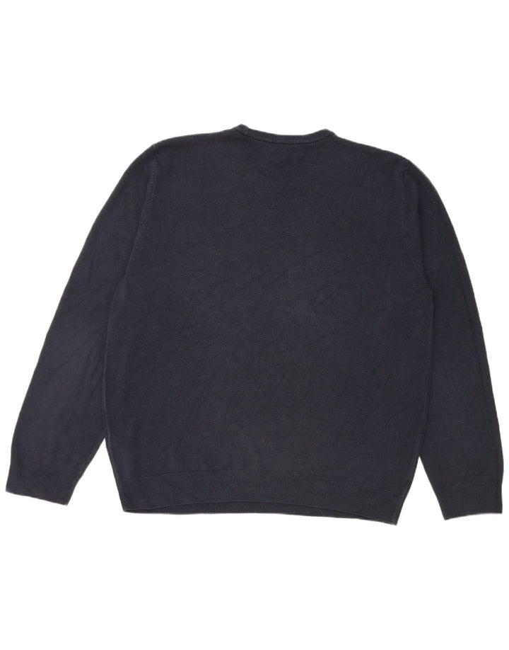 Marks & Spencer Herren-Pullover mit Rundhalsausschnitt, 2XL, Marineblau, Acryl