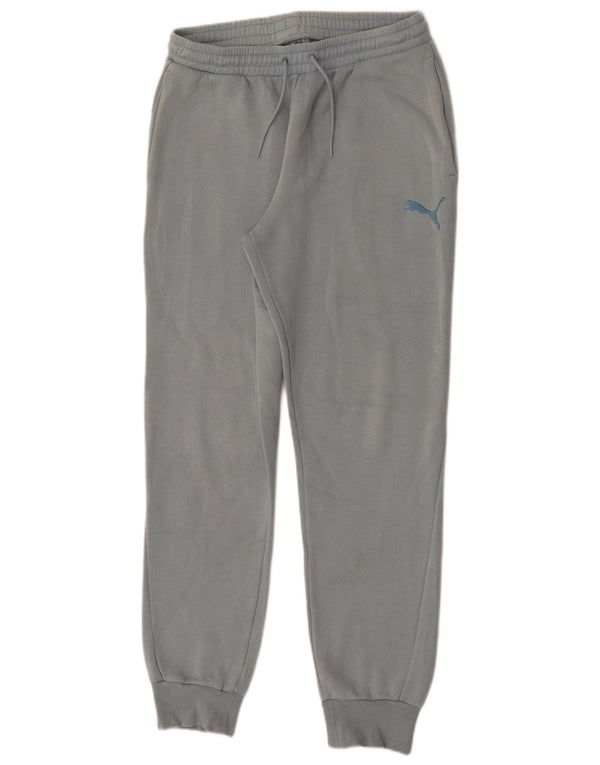 Puma Damen Trainingshose Jogger UK 14 Mittelblaue Baumwolle
