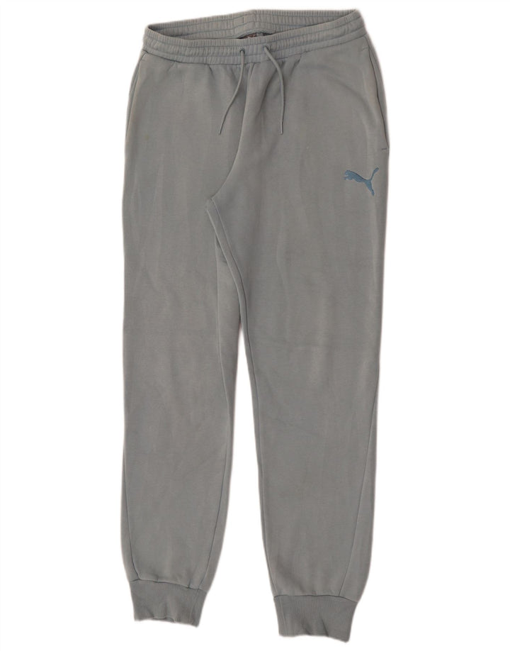 Puma Damen Trainingshose Jogger UK 14 Mittelblaue Baumwolle