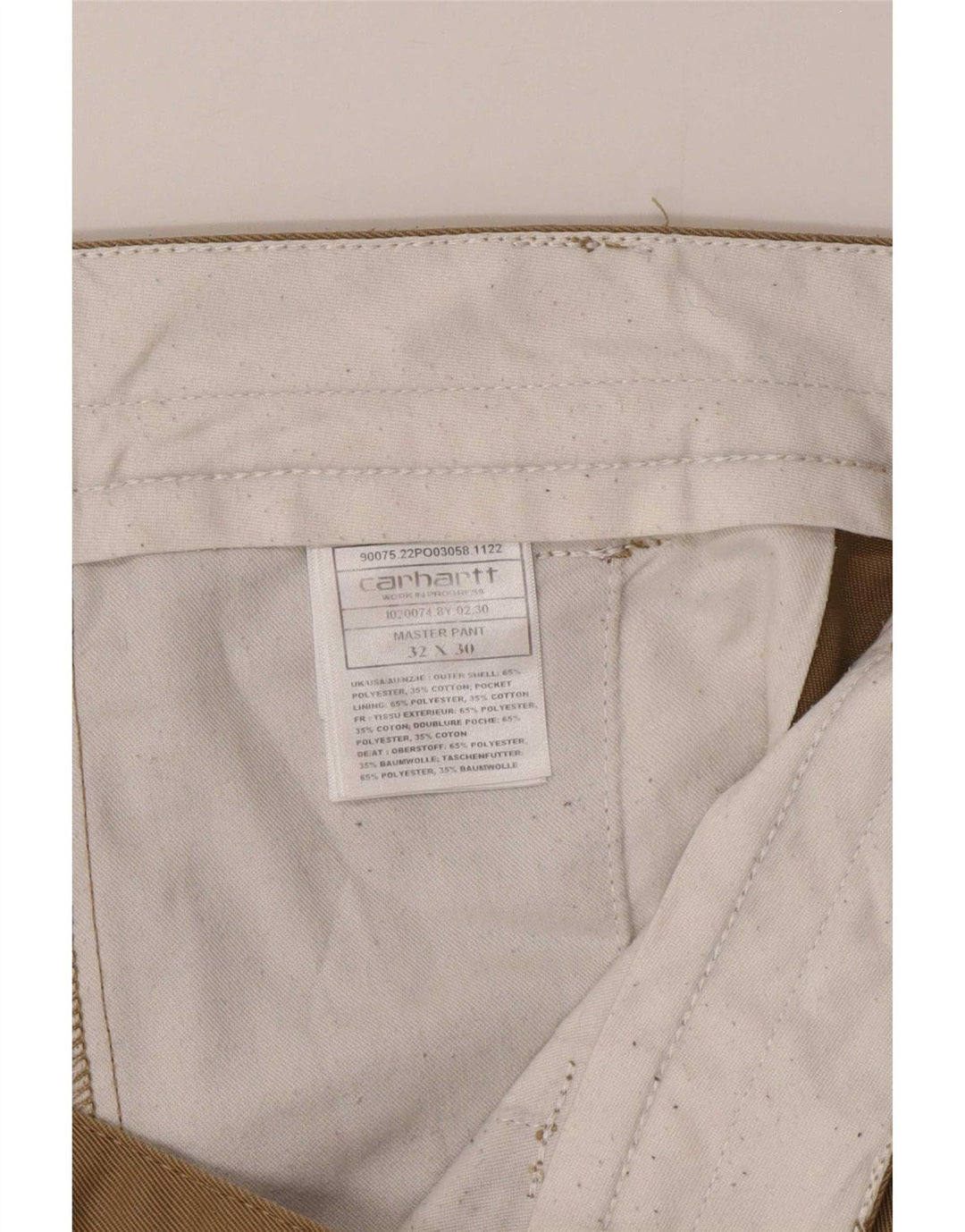 Carhartt Herren Slim Chinohose W32 L30 Beige Polyester