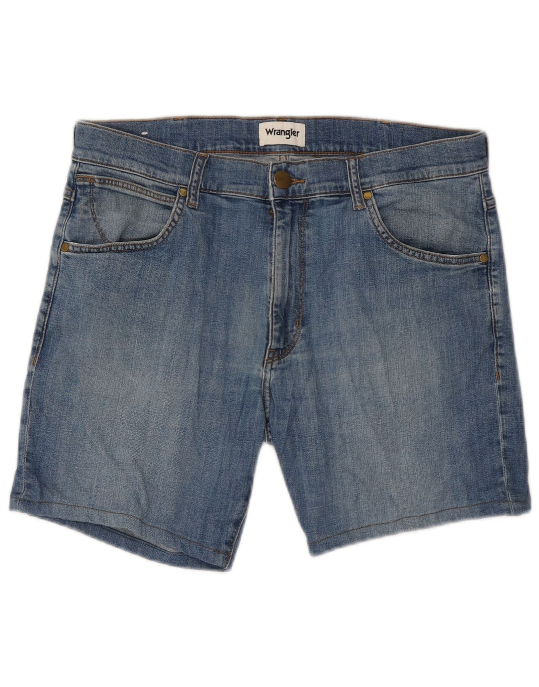 Wrangler Herren Larston Denim Shorts W34 Große blaue Baumwolle