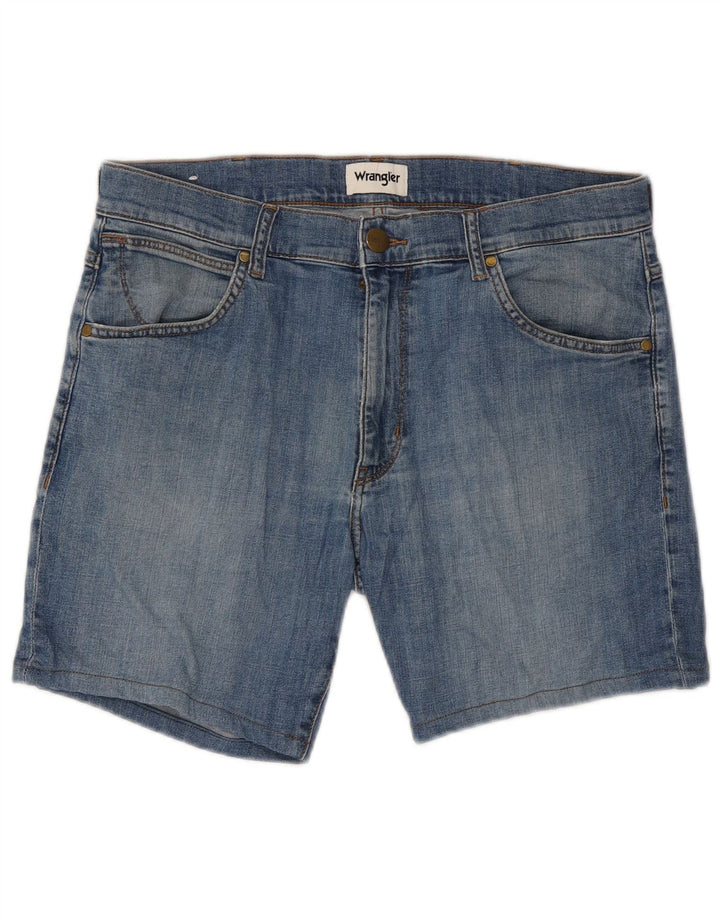 Wrangler Herren Larston Denim Shorts W34 Große blaue Baumwolle
