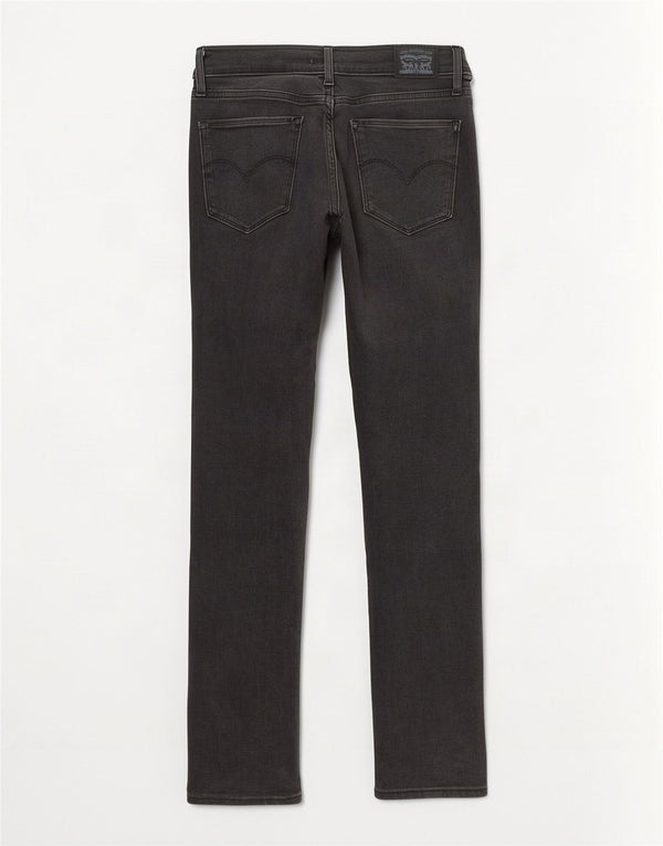 Levi's Damen 724 High Rise Straight Jeans W30 L30 Graue Baumwolle
