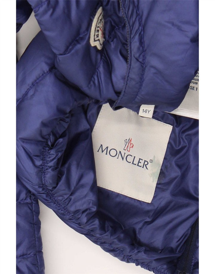 Moncler Wattierte Jacke für Mädchen, 13–14 Jahre, Marineblau, Polyamid