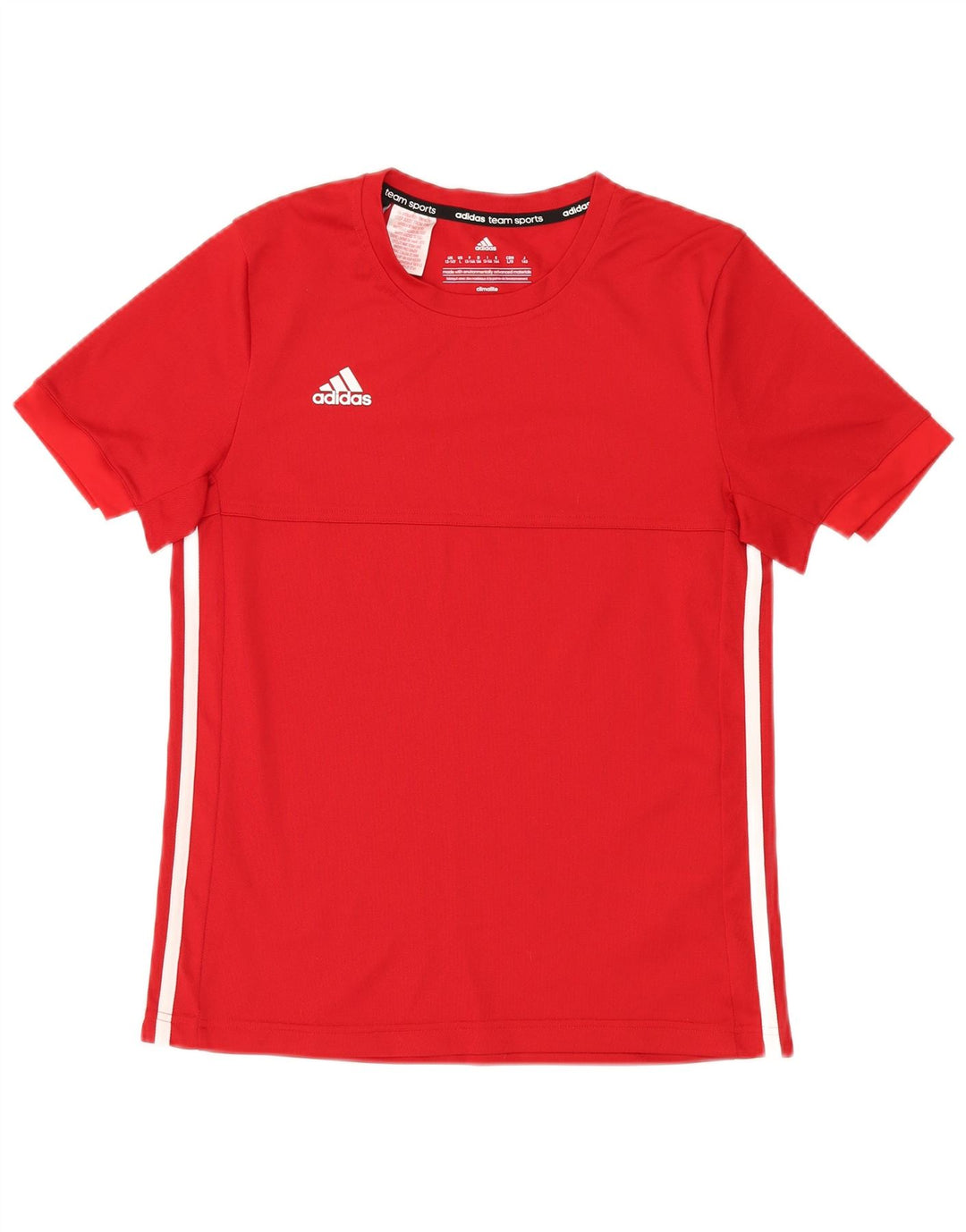ADIDAS Jungen Climalite T-Shirt Top 13–14 Jahre, rotes Polyester