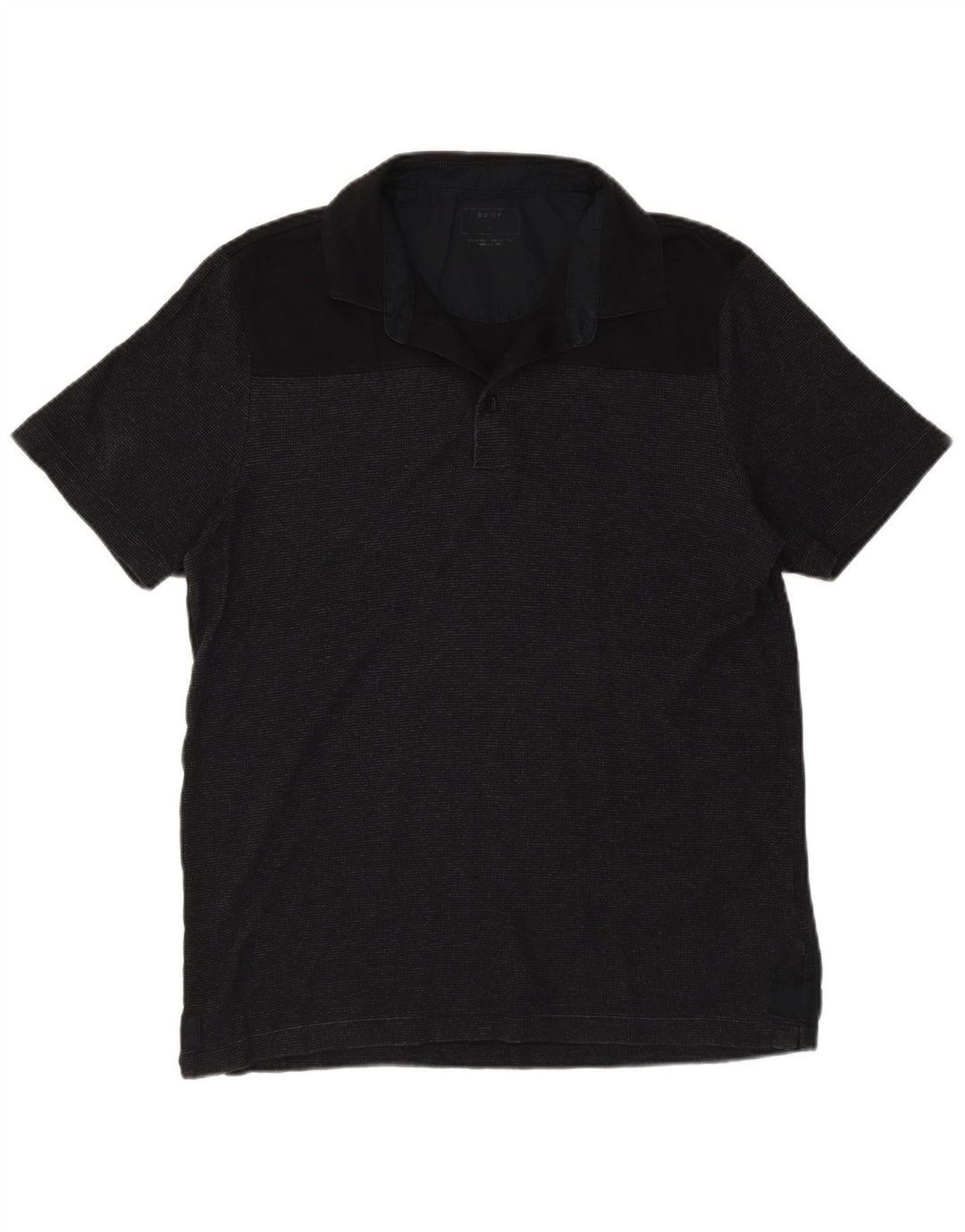Dkny Herren-Poloshirt aus mittelschwarzer Nadelstreifen-Baumwolle