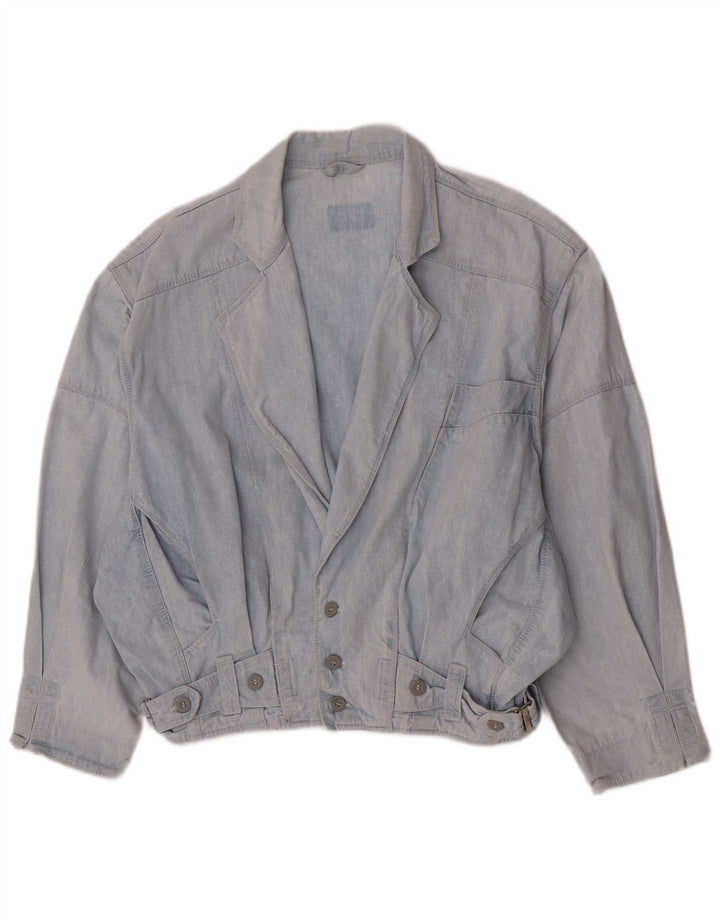 Vintage Herren Bomber Jeansjacke UK 36 Small Blue