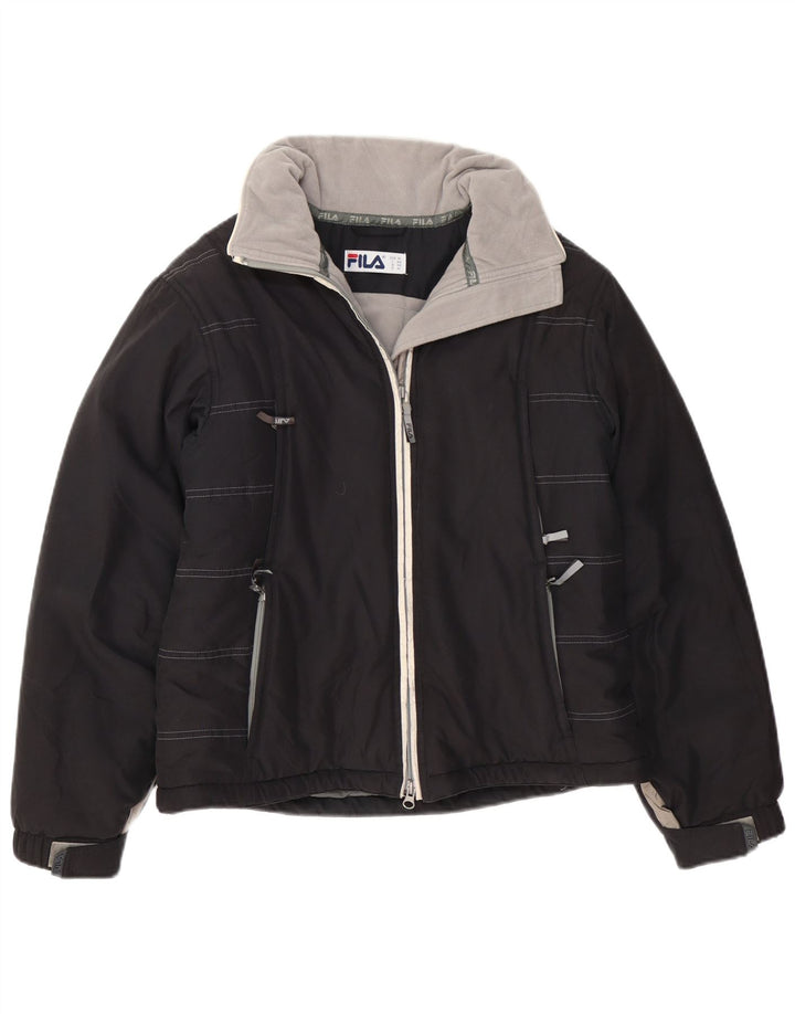 FILA Damen Wattierte Jacke IT 44 Mittelschwarzes Polyester
