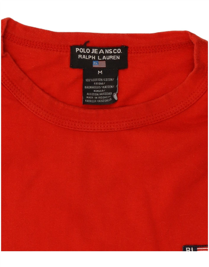 RALPH LAUREN Grafisches T-Shirt-Oberteil für Herren aus mittelroter Baumwolle