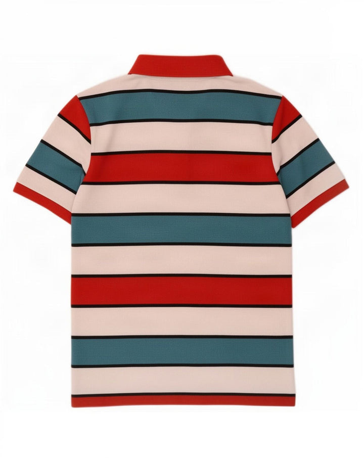 Lacoste Herren-Poloshirt, Größe 4, mittelgroß, mehrfarbig, gestreift, Baumwolle