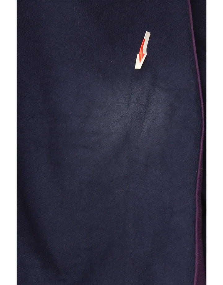 Fila Herren Fleecejacke UK 40 Large Marineblau Farbblock