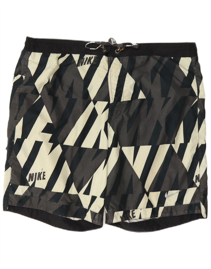 Nike Herren-Badeshorts mit Grafik, groß, aus schwarzem Polyester