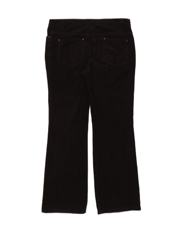 Marks & Spencer Damen Cordhose mit hoher Taille, UK 14, Größe L W32 L29 Bla