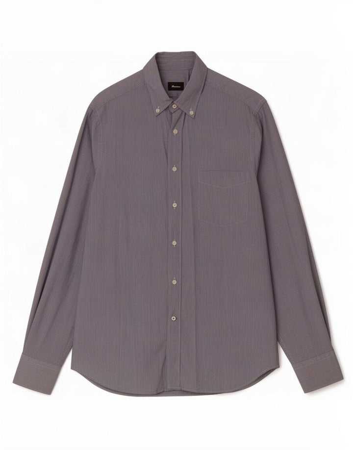 Massimo Dutti Herrenhemd, groß, blau, Nadelstreifen