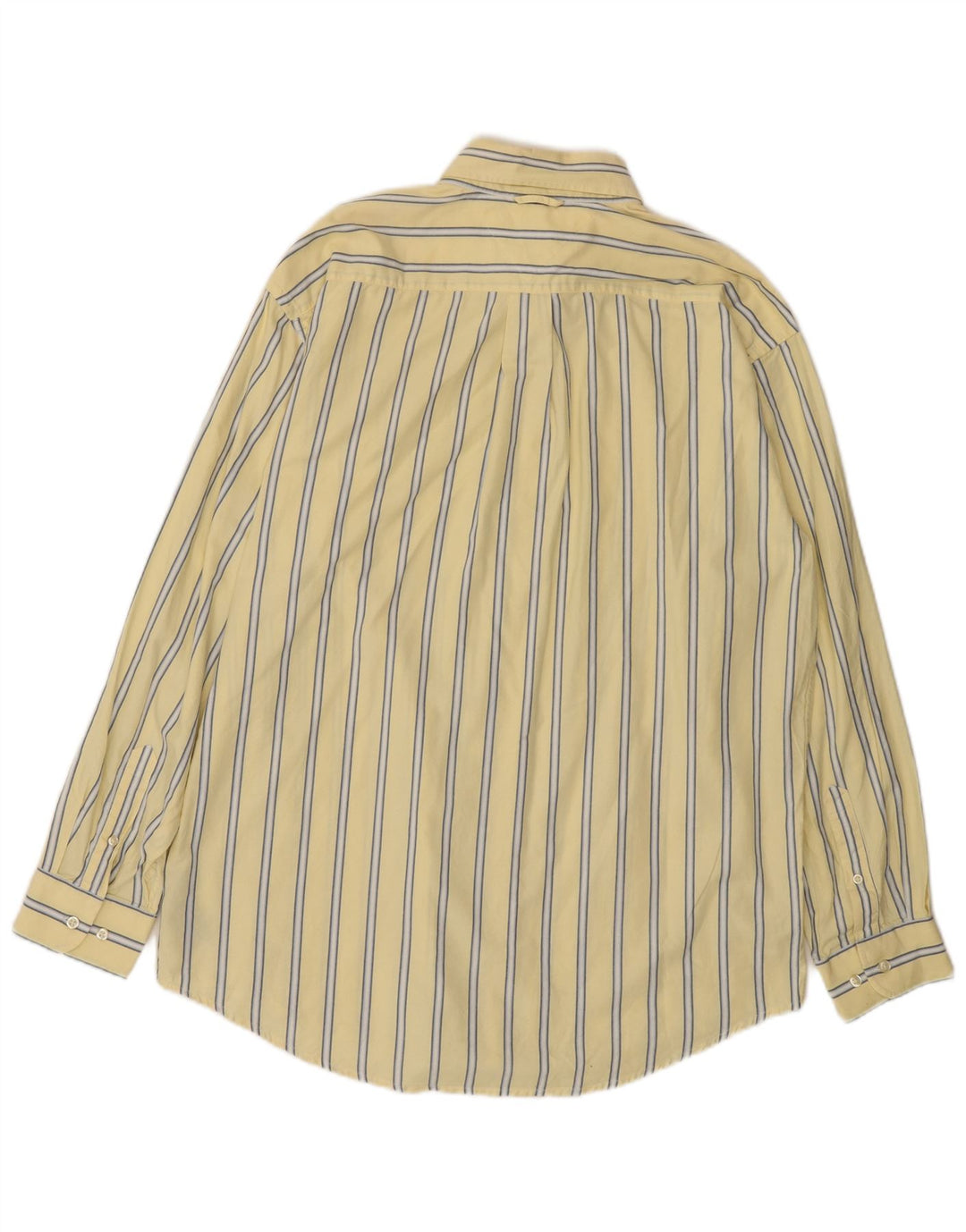 Tommy Hilfiger Herrenhemd, groß, gelb gestreift, Baumwolle