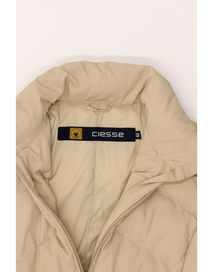 CIESSE PIUMINI Womens Padded Coat EU 42 Large Beige Polyamide Vintage Ciesse Piumini and Second-Hand Ciesse Piumini from Messina Hembry 