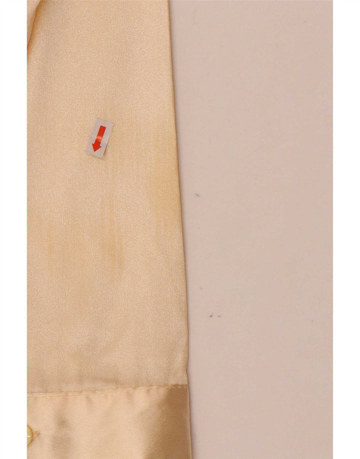 Vintage Damen Hemdbluse UK 14 Medium Beige