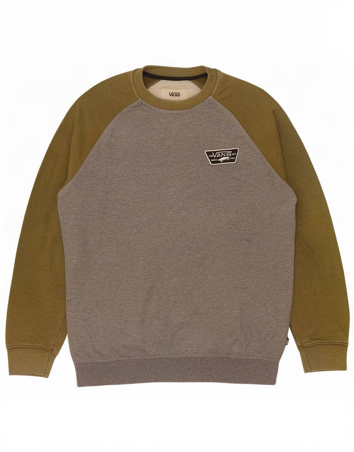 Vans Herren-Sweatshirt-Pullover, groß, Grau, Farbblock