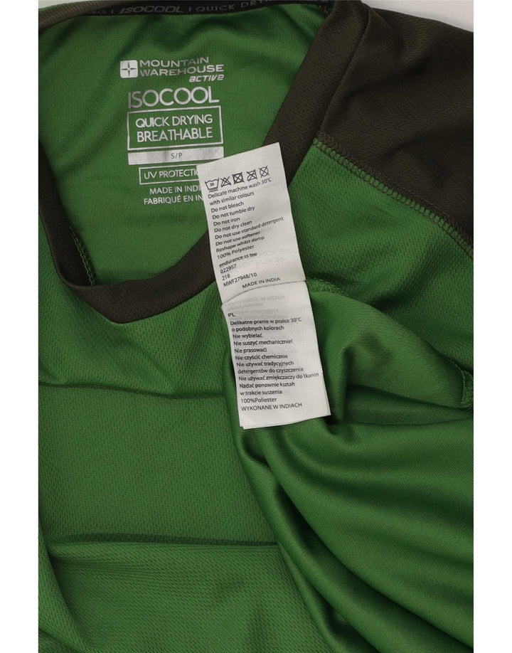 Mountain Warehouse IsoCool T-Shirt-Oberteil für Herren, Größe S, Grün, Farbblock