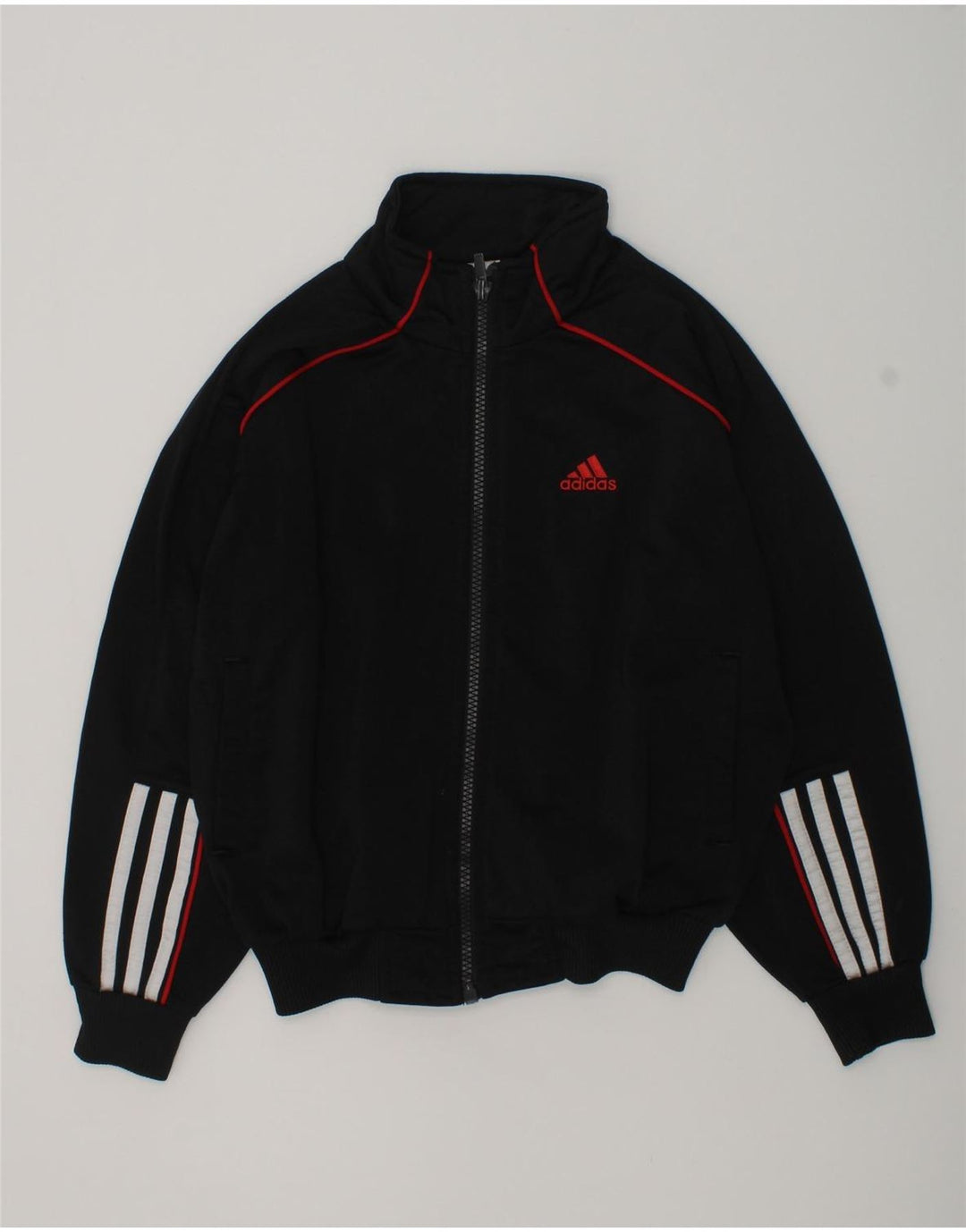 ADIDAS Boys Tracksuit Top Jacket 7-8 Years Black Polyester | Vintage Adidas | Thrift | Second-Hand Adidas | Used Clothing | Messina Hembry 