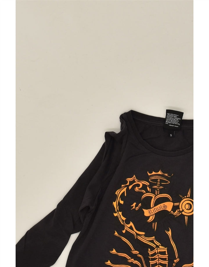 SCORPION BAY Boys Graphic Top Long Sleeve 6-7 Years Small Black | Vintage Scorpion Bay | Thrift | Second-Hand Scorpion Bay | Used Clothing | Messina Hembry 
