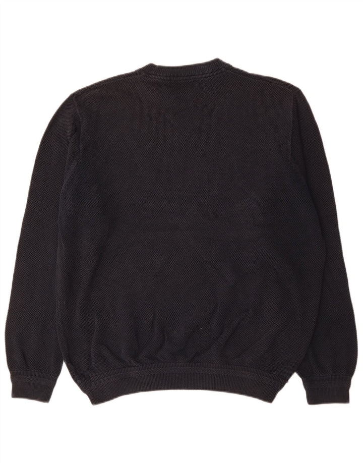 Marks & Spencer Herren Blauer Harbor-Pullover mit Rundhalsausschnitt Mittelmarineblau