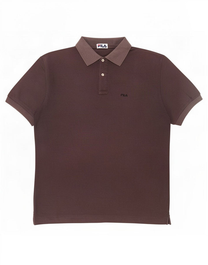 Fila Herren Poloshirt Große schwarze Baumwolle