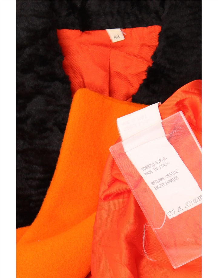 Vintage Damen Zweireihige Blazerjacke UK 14 Mittelorange