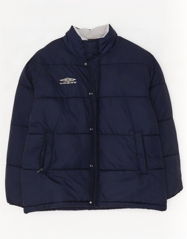 Umbro Herren Wattierte Jacke UK 42 XL Marineblaues Nylon