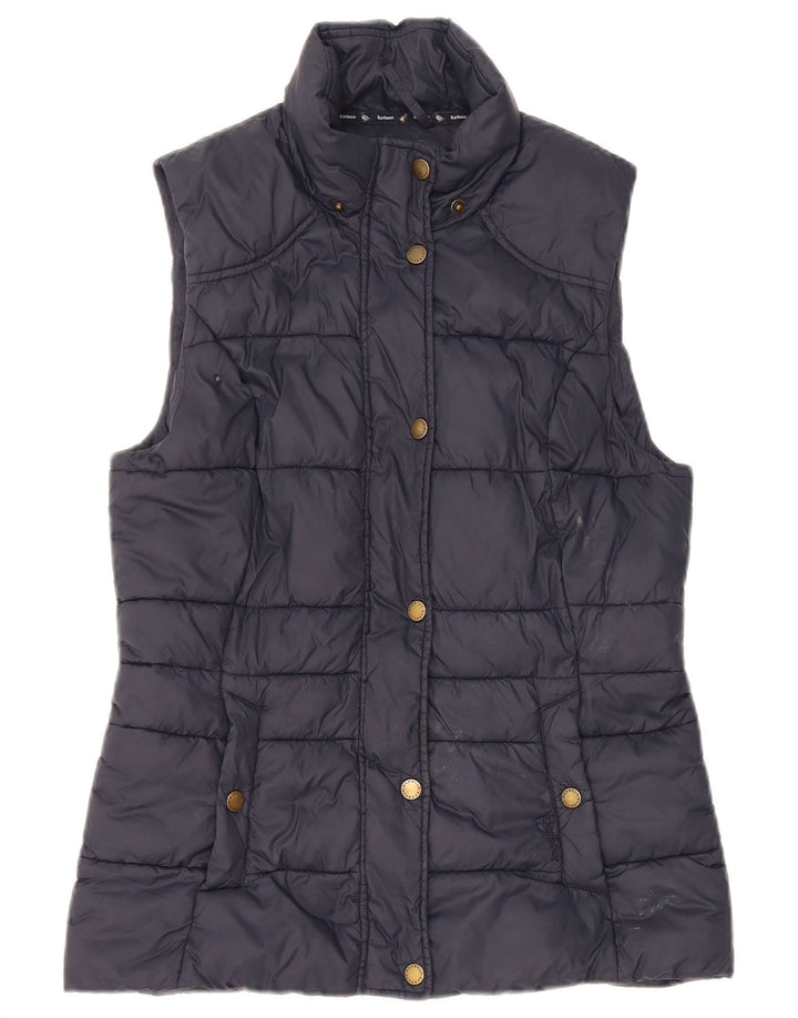 Barbour Damen Wattierte Weste UK 8 Small Marineblau Polyamid