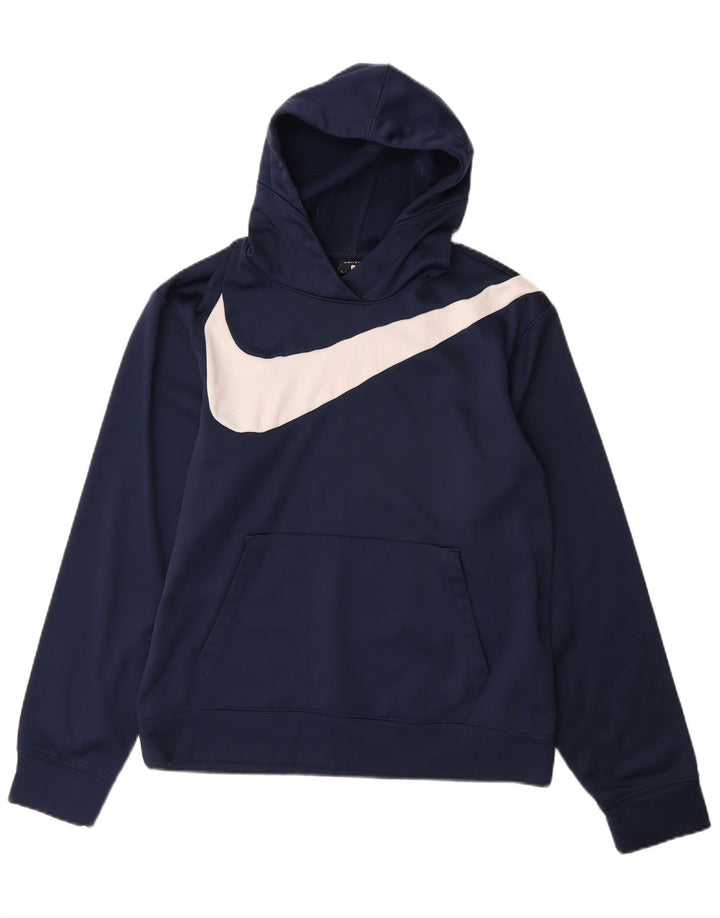 NIKE Herren Dri Fit Graphic Kapuzenpullover, Größe S, Marineblau, Polyester