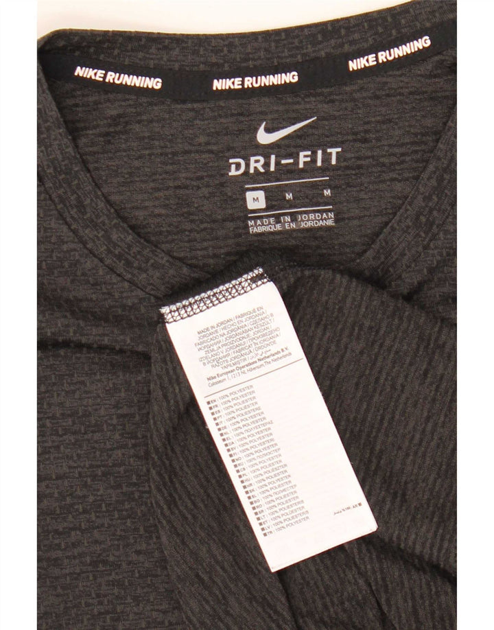 Nike Herren Dri Fit T-Shirt-Oberteil, mittleres Khaki, Farbblock-Polyester