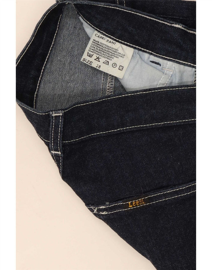 Lee Damen Capri-Jeans W28 L23 Marineblaue Baumwolle