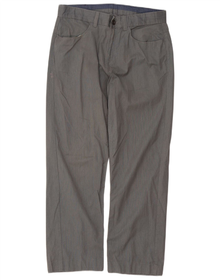 CALVIN KLEIN Herren gerade Freizeithose W30 L27 graue Baumwolle