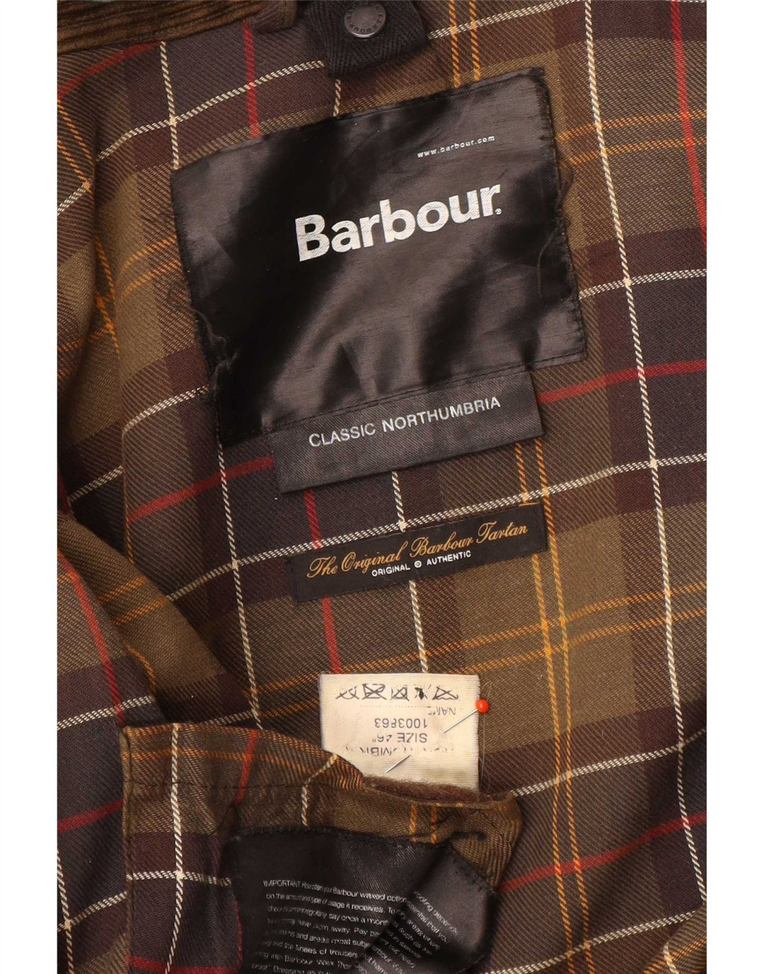 Barbour Herrenjacke aus gewachster Baumwolle, UK 46 XL, Braun