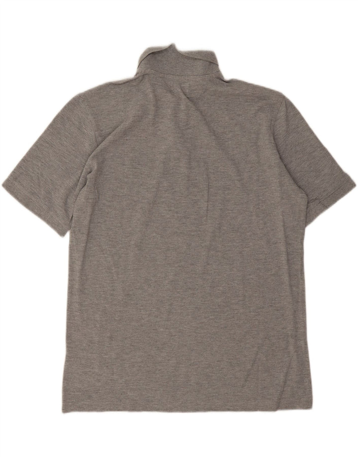 Kappa Herren-Poloshirt, groß, grau gefleckte Baumwolle