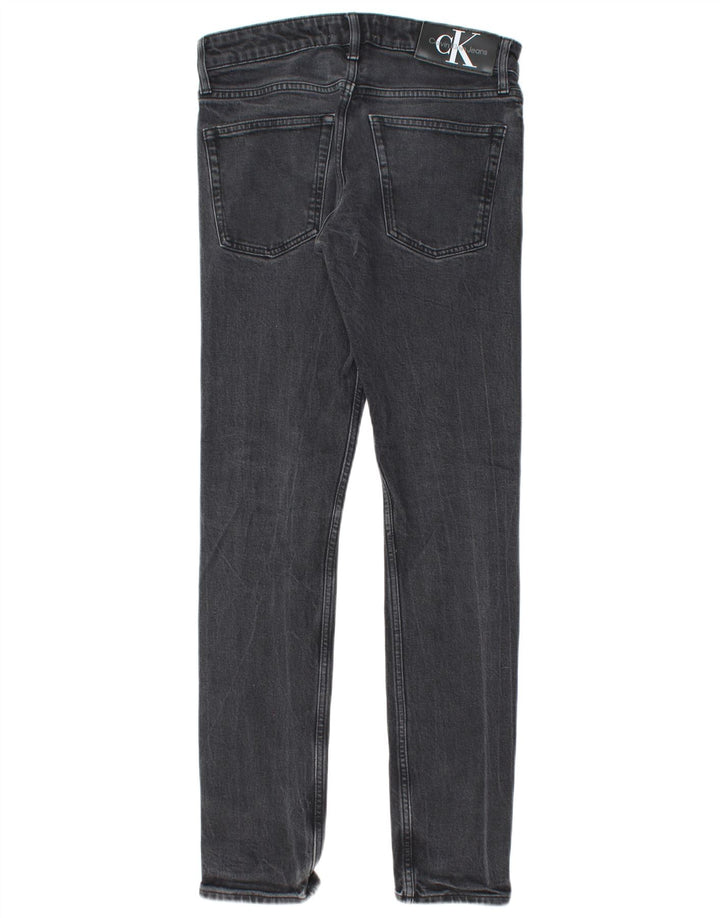 Calvin Klein Herren Distressed Slim Jeans W29 L32 Schwarze Baumwolle