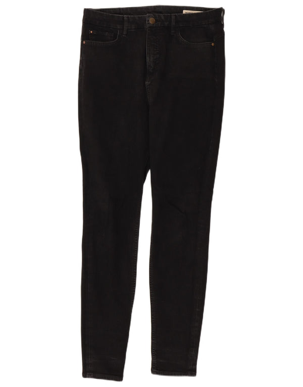 Marks & Spencer Damen Skinny Jeans UK 12 Medium W32 L29 Schwarze Baumwolle