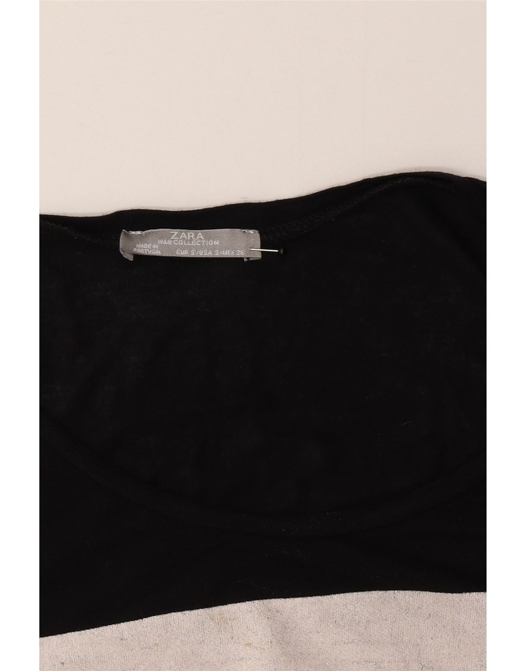 Zara Damen Grafik T-Shirt Top UK 10 Small Schwarz