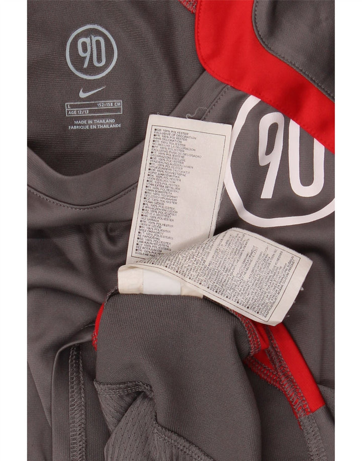 NIKE Dri Fit Grafik-T-Shirt für Jungen, 12–13 Jahre, Größe L, Grau, Farbblock