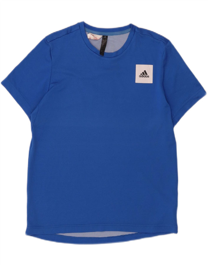 ADIDAS Aeroready T-Shirt-Oberteil für Jungen, 13–14 Jahre, blaues Polyester
