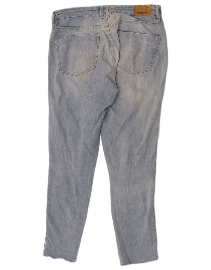 Zara Damen Slim Jeans EU 38 Small W28 L27 Blauer Farbblock