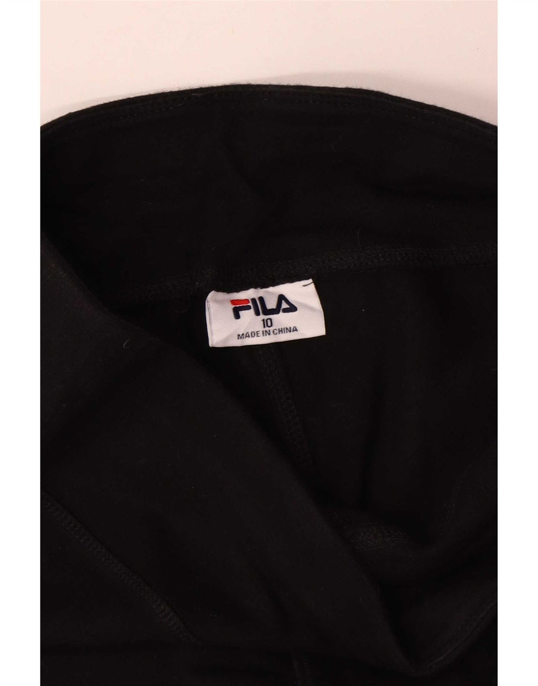 Fila Damen Grafik-Leggings UK 10 Small Schwarz