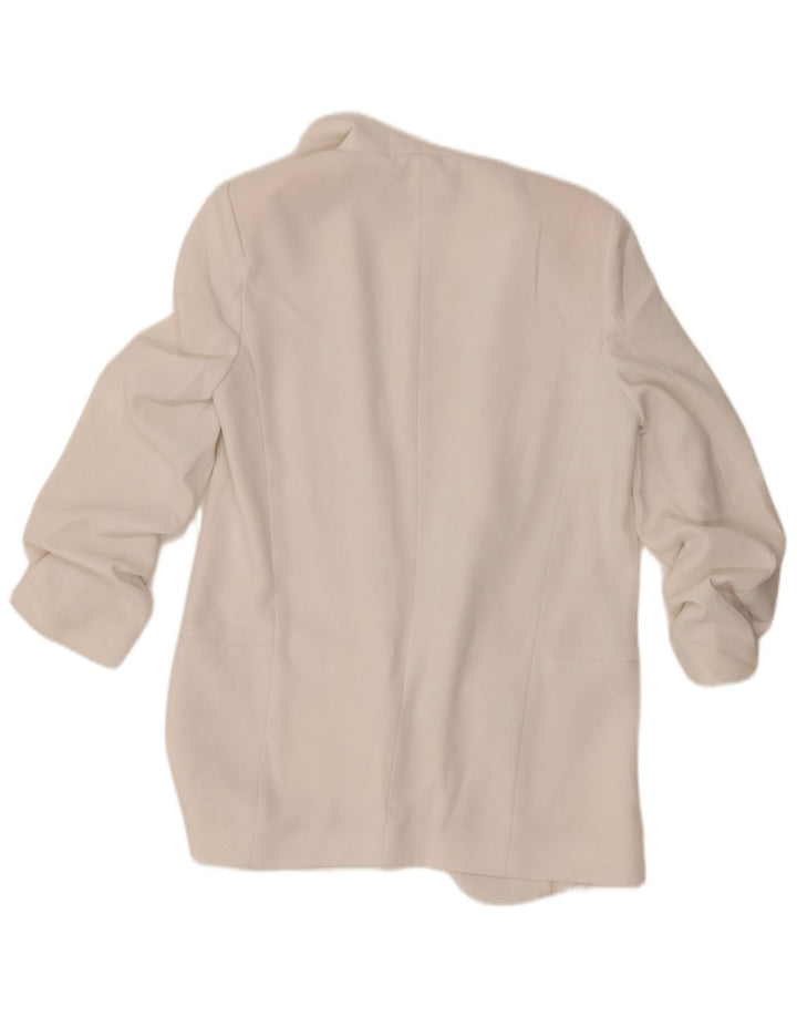 Zara Damen-Blazer mit 3/4-Ärmeln, offen, Gr. 10, Weiß