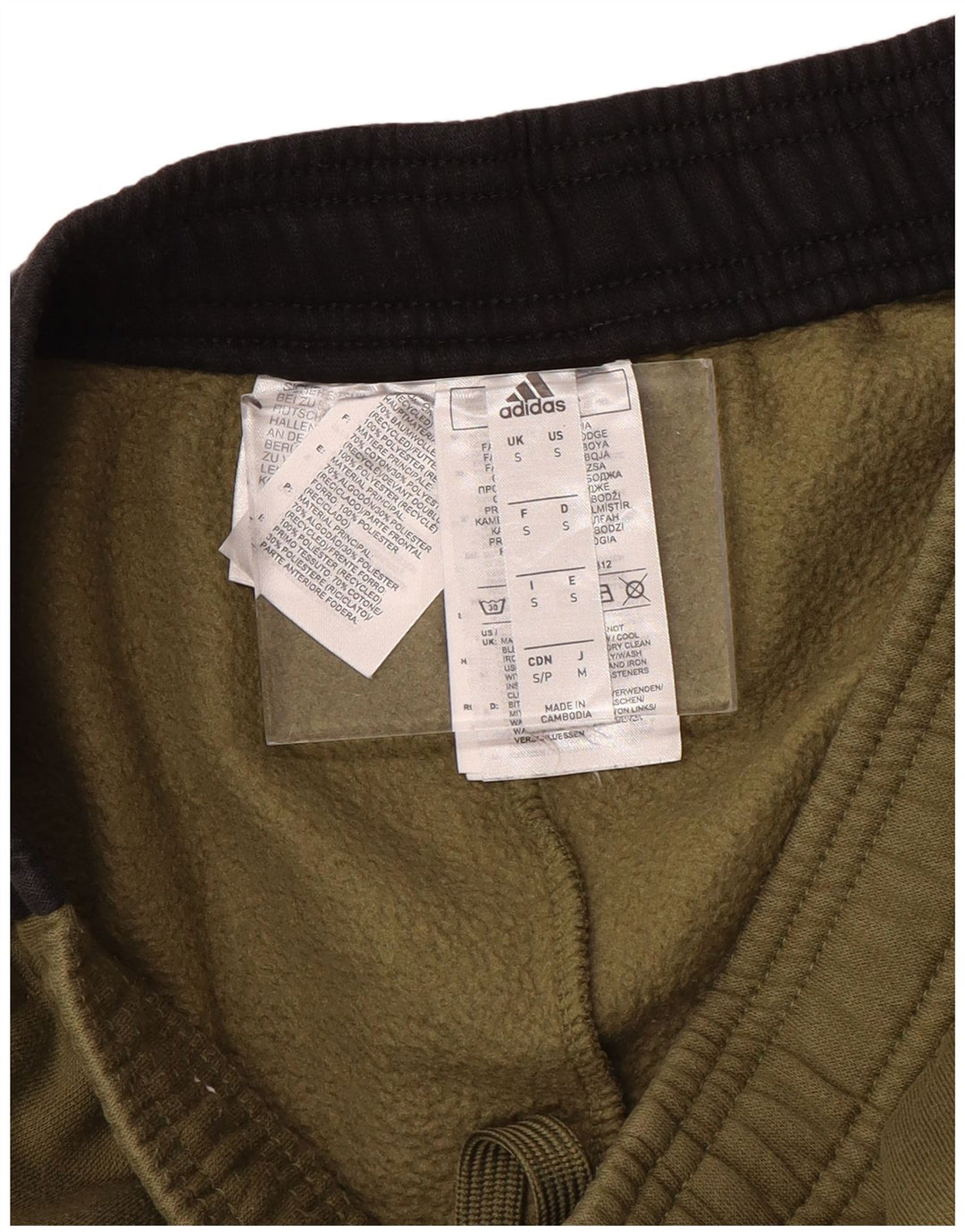 ADIDAS Herren-Trainingshose, klein, Khaki, Baumwolle