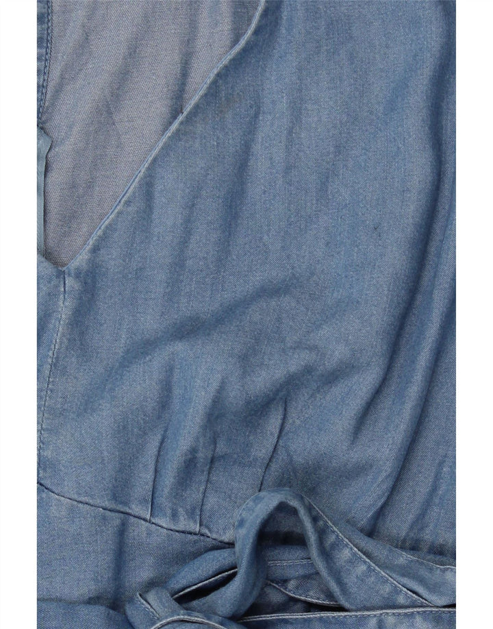 Oasis Damen-Blusenoberteil UK 14 Mittelblaues Lyocell
