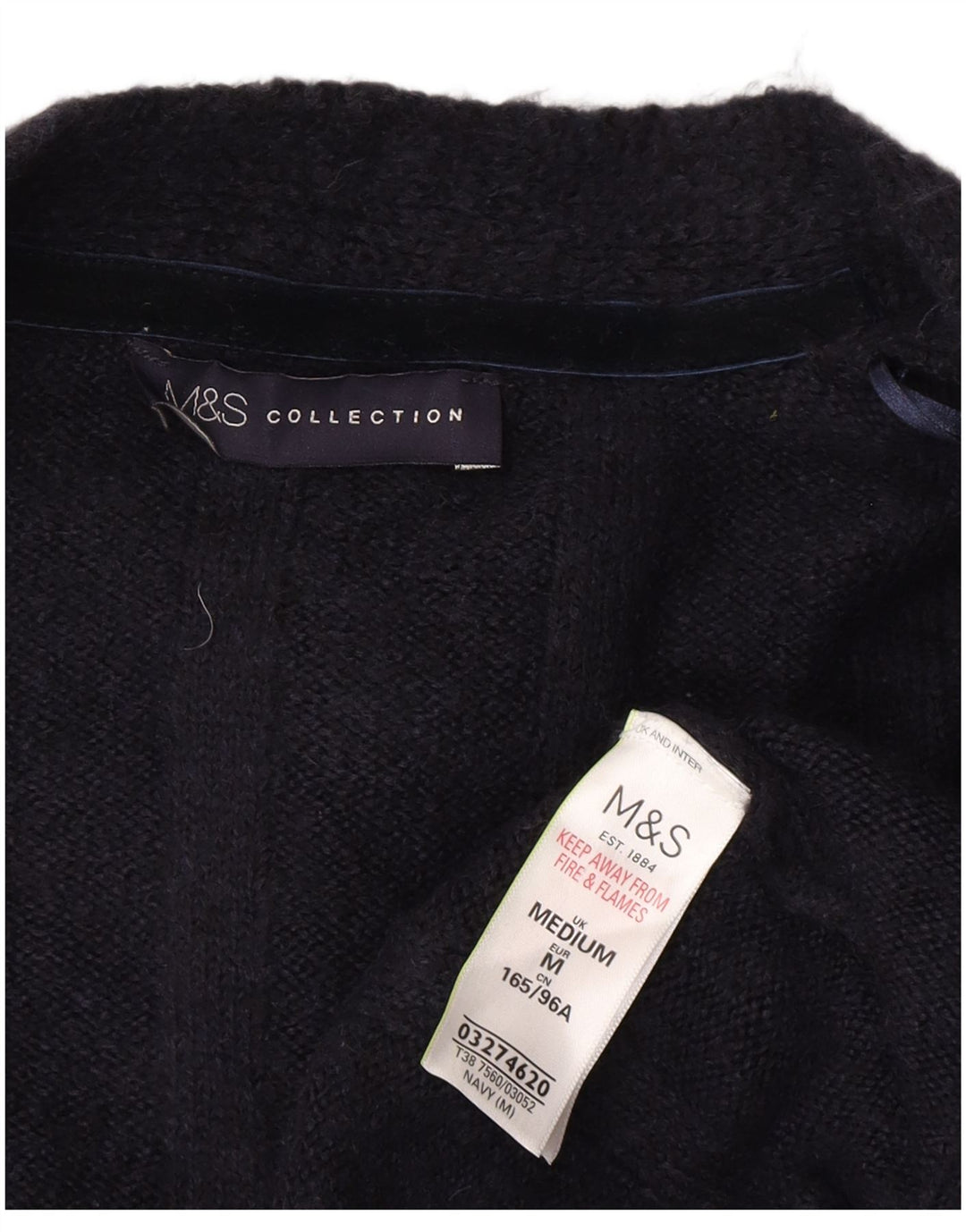 Marks & Spencer Damen Longline-Cardigan-Pullover UK 14 Medium Navy Blue
